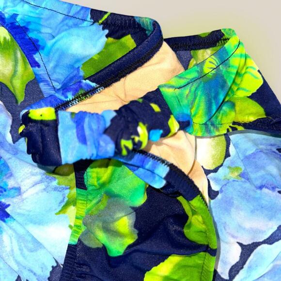 90's Romantic Floral Swimsuit Underwire Matching Bikini Set | Vintage Boho - Picture 4 of 4